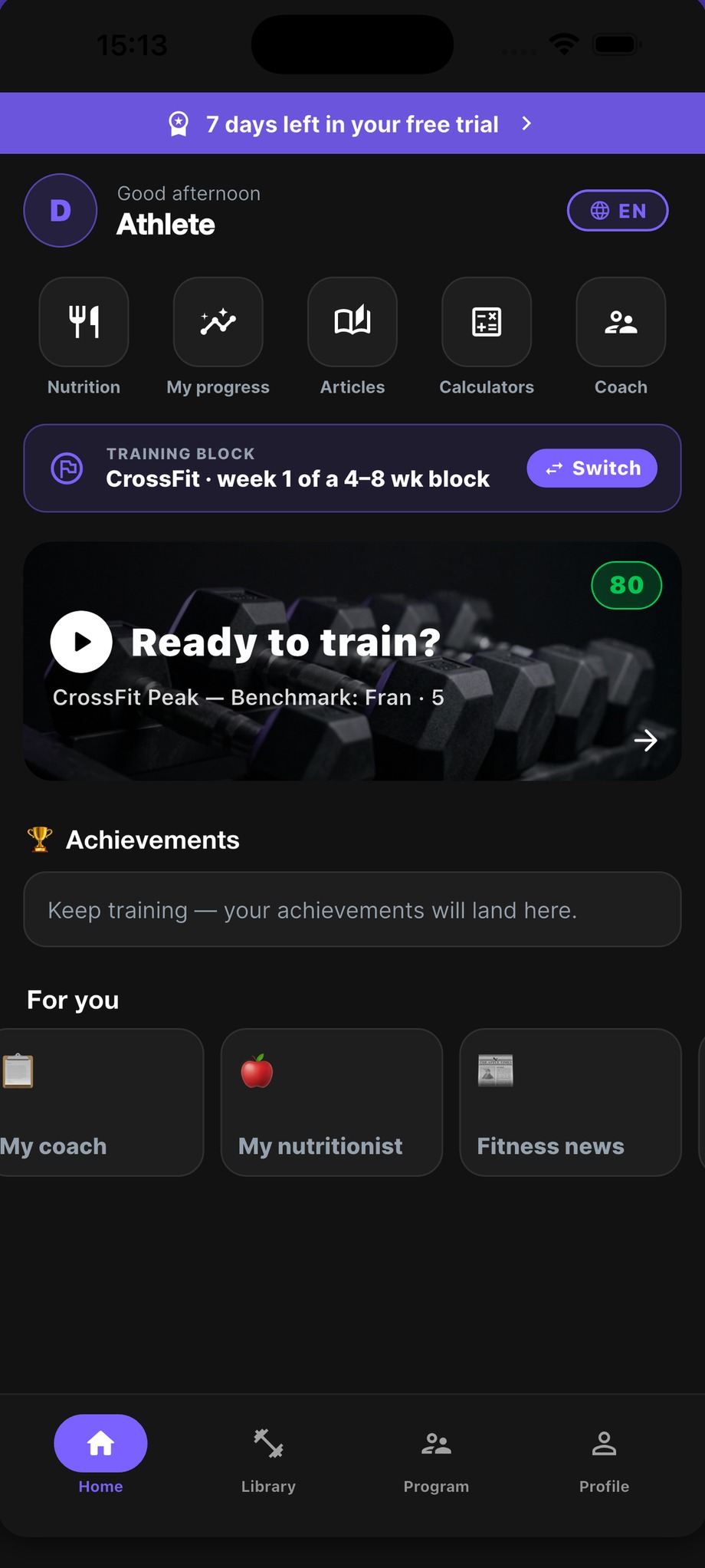 The readiness score